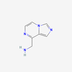 molecular formula C7H8N4 B12873024 Imidazo[1,5-a]pyrazine-8-methanamine 