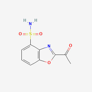 molecular formula C9H8N2O4S B12873025 2-Acetylbenzo[d]oxazole-4-sulfonamide 