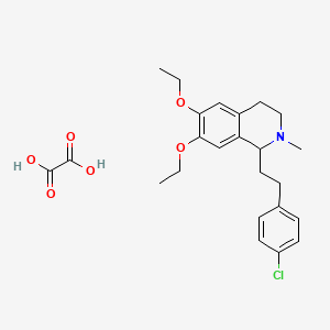 molecular formula C24H30ClNO6 B12873055 1-(4-Chlorophenethyl)-6,7-diethoxy-2-methyl-1,2,3,4-tetrahydroisoquinoline oxalate CAS No. 63937-73-5