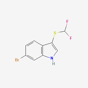 molecular formula C9H6BrF2NS B12873058 6-Bromo-3-(difluoromethylthio)indole 