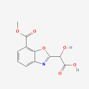 molecular formula C11H9NO6 B12873076 2-(Carboxy(hydroxy)methyl)-7-(methoxycarbonyl)benzo[d]oxazole 