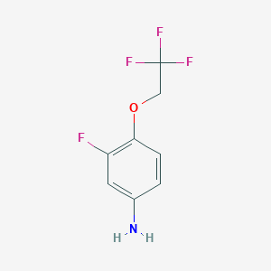 molecular formula C8H7F4NO B1287314 3-Fluoro-4-(2,2,2-trifluoroethoxy)aniline CAS No. 937598-57-7