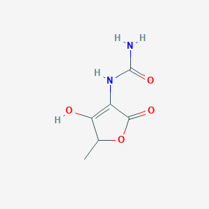 molecular formula C6H8N2O4 B12873162 1-(4-Hydroxy-5-methyl-2-oxo-2,5-dihydrofuran-3-yl)urea 