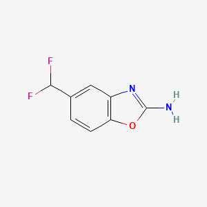 molecular formula C8H6F2N2O B12873202 5-(Difluoromethyl)benzo[d]oxazol-2-amine 