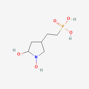 molecular formula C6H14NO5P B12873206 (2-(1,5-Dihydroxypyrrolidin-3-yl)ethyl)phosphonic acid 