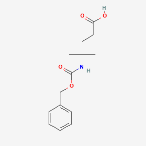 molecular formula C14H19NO4 B1287323 4-(Benzyloxycarbonylamino)-4-methylpentanoic acid 