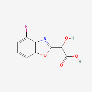 molecular formula C9H6FNO4 B12873321 2-(Carboxy(hydroxy)methyl)-4-fluorobenzo[d]oxazole 