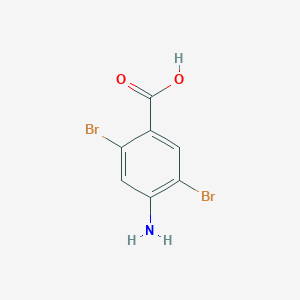 molecular formula C7H5Br2NO2 B12873335 4-Amino-2,5-dibromobenzoic acid 