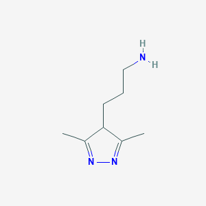 3-(3,5-dimethyl-4H-pyrazol-4-yl)propan-1-amine