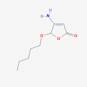 molecular formula C9H15NO3 B12873345 4-Amino-5-(pentyloxy)furan-2(5H)-one 