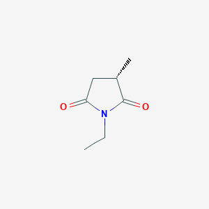 molecular formula C7H11NO2 B12873348 (S)-1-Ethyl-3-methylpyrrolidine-2,5-dione 