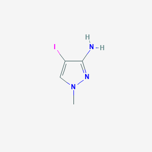 molecular formula C4H6IN3 B1287336 4-iodo-1-methyl-1H-pyrazol-3-amine CAS No. 150187-16-9