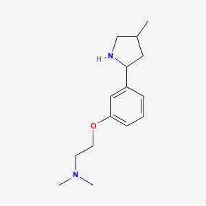 molecular formula C15H24N2O B12873376 N,N-Dimethyl-2-(3-(4-methylpyrrolidin-2-yl)phenoxy)ethanamine 