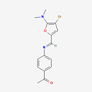 1-(4-(((4-Bromo-5-(dimethylamino)furan-2-yl)methylene)amino)phenyl)ethanone