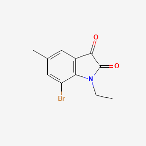 molecular formula C11H10BrNO2 B1287345 7-溴-1-乙基-5-甲基-1H-吲哚-2,3-二酮 CAS No. 937664-94-3