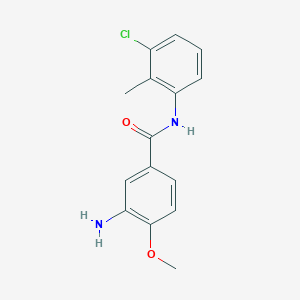 molecular formula C15H15ClN2O2 B1287348 3-Amino-N-(3-chloro-2-methylphenyl)-4-methoxybenzamide CAS No. 63969-05-1