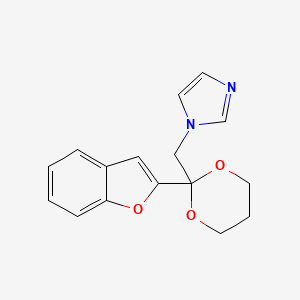 1H-Imidazole, 1-((2-(2-benzofuranyl)-1,3-dioxan-2-yl)methyl)-