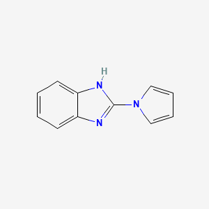 molecular formula C11H9N3 B12873520 2-(1H-pyrrol-1-yl)-1H-benzo[d]imidazole 