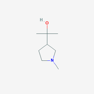 molecular formula C8H17NO B12873539 2-(1-Methylpyrrolidin-3-yl)propan-2-ol 