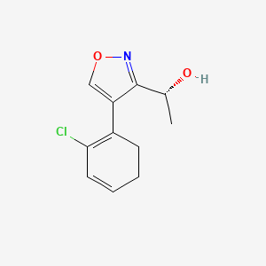 molecular formula C11H12ClNO2 B12873541 (R)-1-(4-(2-Chlorocyclohexa-1,3-dien-1-yl)isoxazol-3-yl)ethanol 