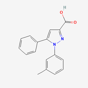 molecular formula C17H14N2O2 B12873586 1-(3-Methylphenyl)-5-Phenyl-1h-Pyrazole-3-Carboxylic Acid CAS No. 62160-79-6