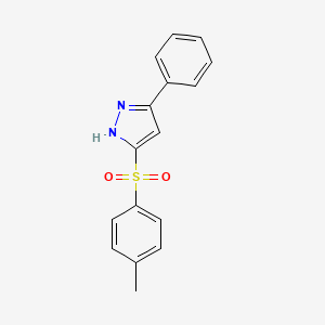 molecular formula C16H14N2O2S B12873656 5-Phenyl-3-tosyl-1H-pyrazole CAS No. 180261-49-8