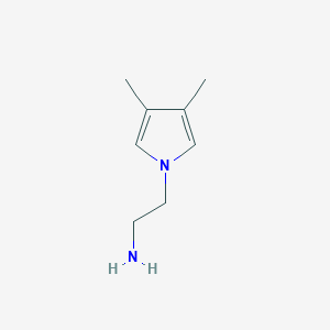 molecular formula C8H14N2 B12873660 2-(3,4-Dimethyl-1H-pyrrol-1-yl)ethanamine 