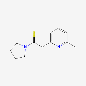 molecular formula C12H16N2S B12873691 2-(6-Methylpyridin-2-yl)-1-(pyrrolidin-1-yl)ethanethione 