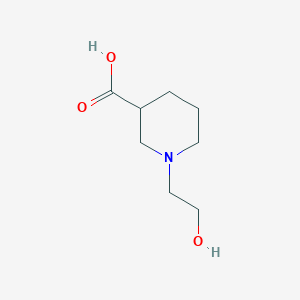 molecular formula C8H15NO3 B1287372 1-(2-Hydroxyethyl)piperidine-3-carboxylic acid CAS No. 856213-49-5