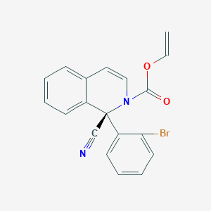 molecular formula C19H13BrN2O2 B12873729 (S)-Vinyl 1-(2-bromophenyl)-1-cyanoisoquinoline-2(1H)-carboxylate 