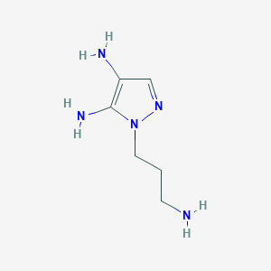 molecular formula C6H13N5 B12873738 1-(3-Aminopropyl)-1H-pyrazole-4,5-diamine 