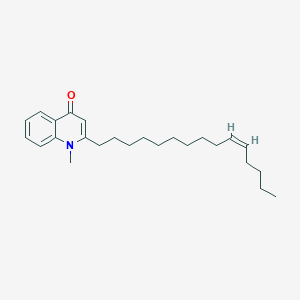 molecular formula C25H37NO B12873749 1-methyl-2-[(Z)-pentadec-10-enyl]quinolin-4-one 