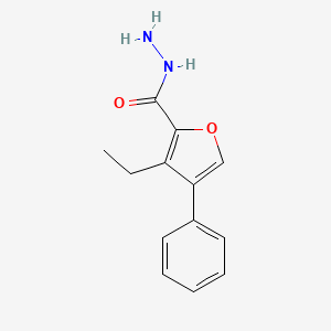 3-Ethyl-4-phenylfuran-2-carbohydrazide