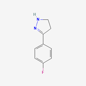 molecular formula C9H9FN2 B12873785 3-(4-fluorophenyl)-4,5-dihydro-1H-pyrazole 