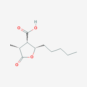 (2S,3S,4R)-4-Methyl-5-oxo-2-pentyltetrahydrofuran-3-carboxylic acid