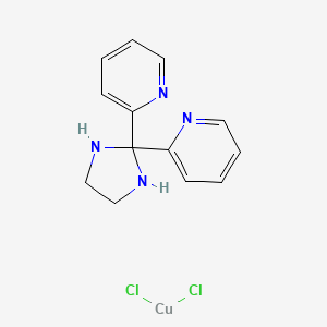 molecular formula C13H14Cl2CuN4 B12873795 Copper dichloro[2,2-(2-imidazolidinylidene)bis[pyridine]]- 