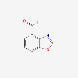molecular formula C8H5NO2 B1287380 苯并[d]恶唑-4-甲醛 CAS No. 1492303-37-3