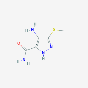 4-Amino-5-(methylthio)-1H-pyrazole-3-carboxamide