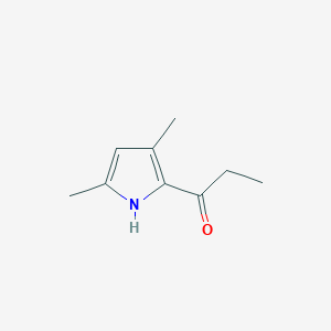 molecular formula C9H13NO B12873847 1-(3,5-Dimethyl-1H-pyrrol-2-yl)propan-1-one 