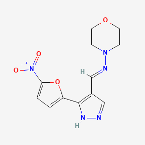 N-((3-(5-Nitrofuran-2-yl)-1H-pyrazol-4-yl)methylene)morpholin-4-amine