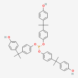 molecular formula C45H45O6P B12873924 Tris(4-(2-(4-hydroxyphenyl)propan-2-yl)phenyl) phosphite 