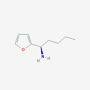 molecular formula C9H15NO B12873936 (R)-1-(furan-2-yl)pentan-1-amine 