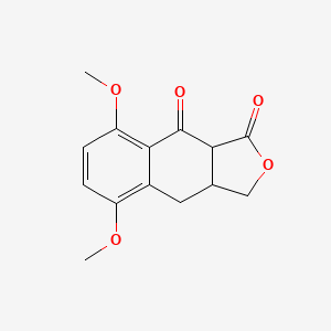 molecular formula C14H14O5 B12873939 5,8-Dimethoxy-3a,4-dihydronaphtho[2,3-c]furan-1,9(3H,9aH)-dione 