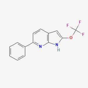 molecular formula C14H9F3N2O B12873945 2-(Trifluoromethoxy)-6-phenyl-1H-pyrrolo[2,3-b]pyridine 