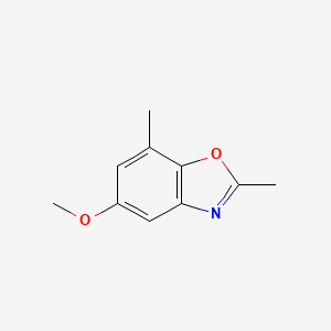 molecular formula C10H11NO2 B12873974 5-Methoxy-2,7-dimethyl-1,3-benzoxazole CAS No. 500877-06-5