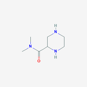 molecular formula C7H15N3O B1287398 N,N-dimethylpiperazine-2-carboxamide CAS No. 85817-21-6
