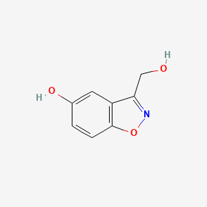 molecular formula C8H7NO3 B12873983 3-(Hydroxymethyl)benzo[d]isoxazol-5-ol 