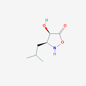 molecular formula C7H13NO3 B12874018 (3S,4R)-4-Hydroxy-3-isobutylisoxazolidin-5-one 