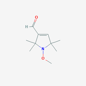 molecular formula C10H17NO2 B12874025 1-Methoxy-2,2,5,5-tetramethyl-2,5-dihydro-1H-pyrrole-3-carbaldehyde 