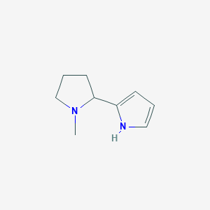 molecular formula C9H14N2 B12874045 2-(1-Methylpyrrolidin-2-yl)-1h-pyrrole CAS No. 1653-74-3